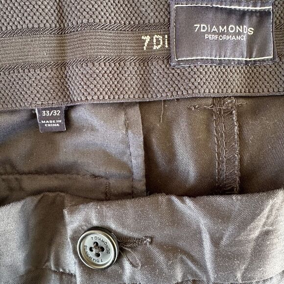 7 Diamonds Parker Performance Chino Pants 33 x 32 Black - Picture 6 of 7